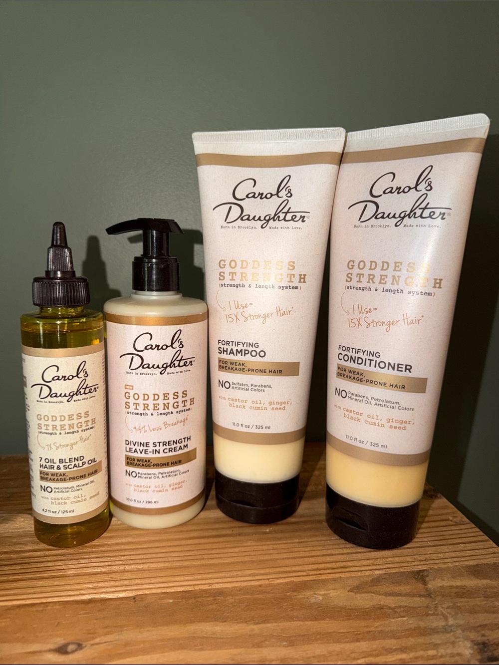 *NEW* Carol's Daughter Goddess Strength Shampoo & Conditioner 4pc. Set